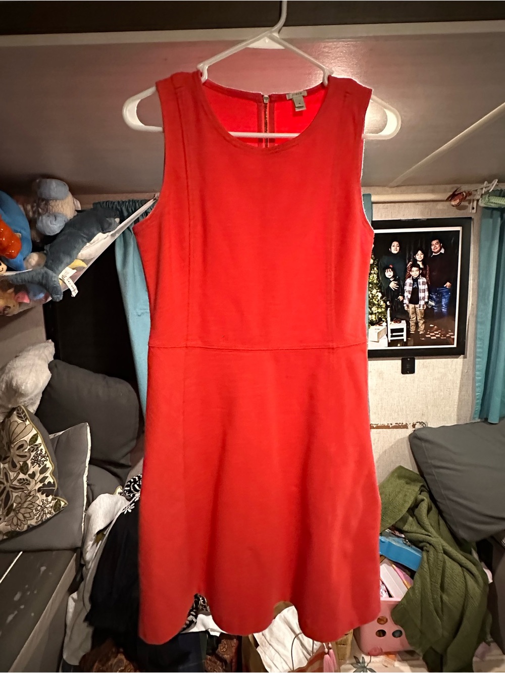 J. Crew Sleeveless Red Midi Dress